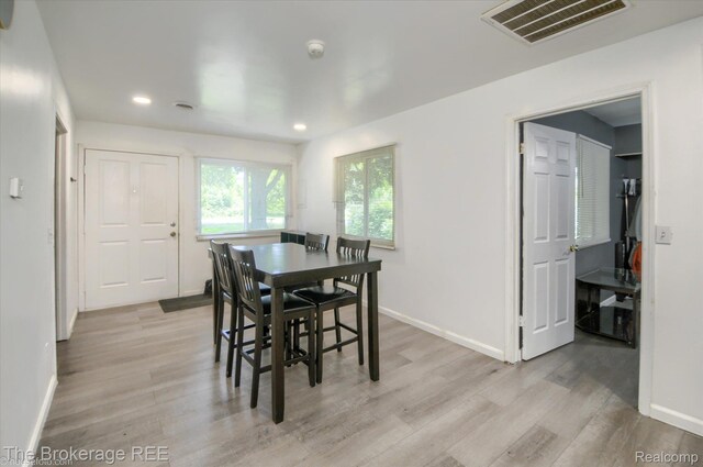 8021 Benson Rd, Mount Morris, MI 48458 - dining space with light wood finished floors and recessed lighting