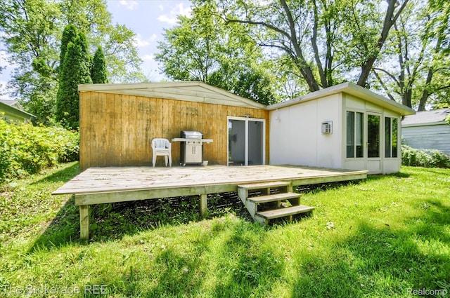 8021 Benson Rd, Mount Morris, MI 48458 - back of property with a deck