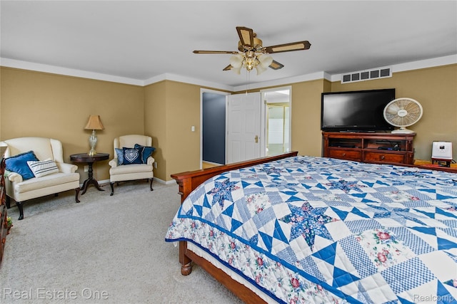 21462 Meridian Rd, Grosse Ile, MI 48138 - bedroom with carpet flooring and ceiling fan