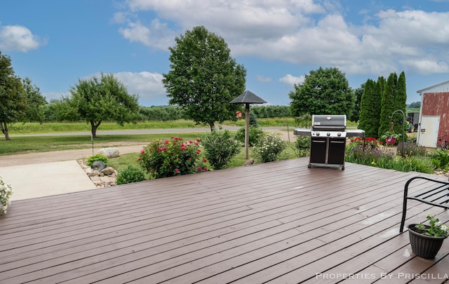 21491 8th Ave, Conklin, MI 49403 - wooden terrace featuring area for grilling