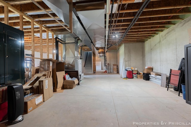 21491 8th Ave, Conklin, MI 49403 - unfinished below grade area with stairs