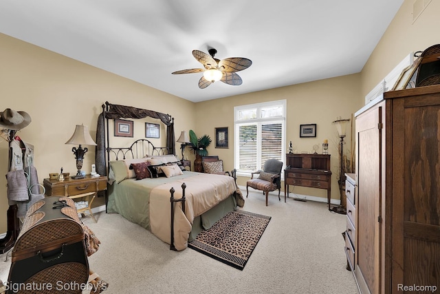 5001 Forest Vly, Clarkston, MI 48348 - bedroom with light carpet and ceiling fan