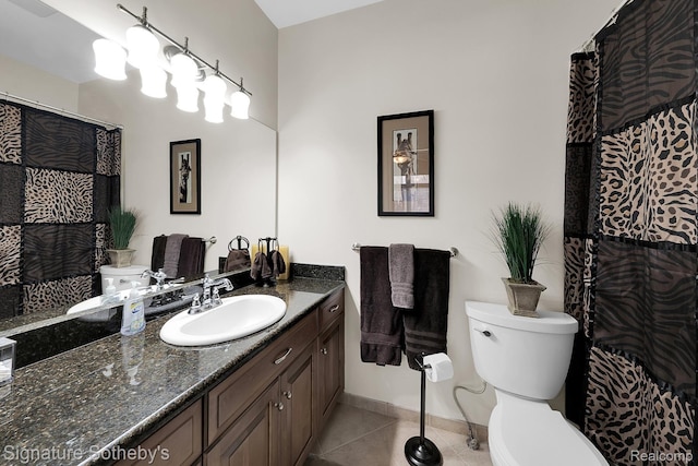 5001 Forest Vly, Clarkston, MI 48348 - full bathroom featuring vanity, tile patterned floors, and a shower with curtain