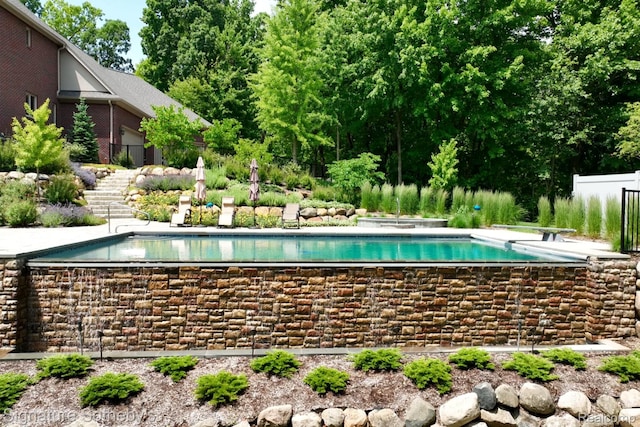 5001 Forest Vly, Clarkston, MI 48348 - outdoor pool with stairs and a diving board