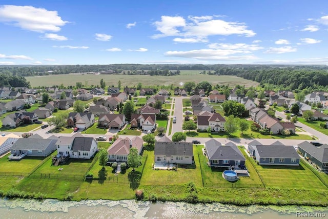 70298 Sunny Brook Ln, Macomb, MI 48062 - aerial perspective of suburban area featuring a large body of water