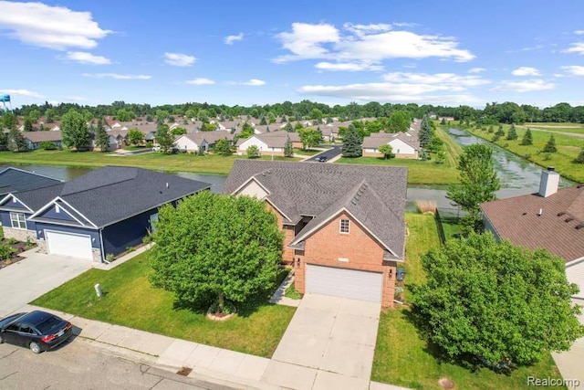 70298 Sunny Brook Ln, Macomb, MI 48062 - aerial perspective of suburban area featuring a large body of water