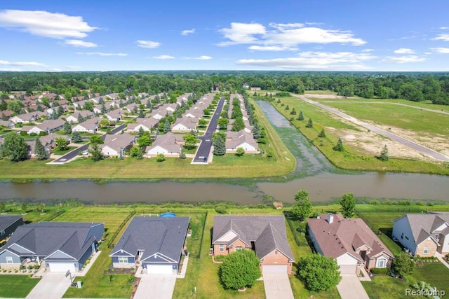 70298 Sunny Brook Ln, Macomb, MI 48062 - aerial view of residential area featuring a nearby body of water