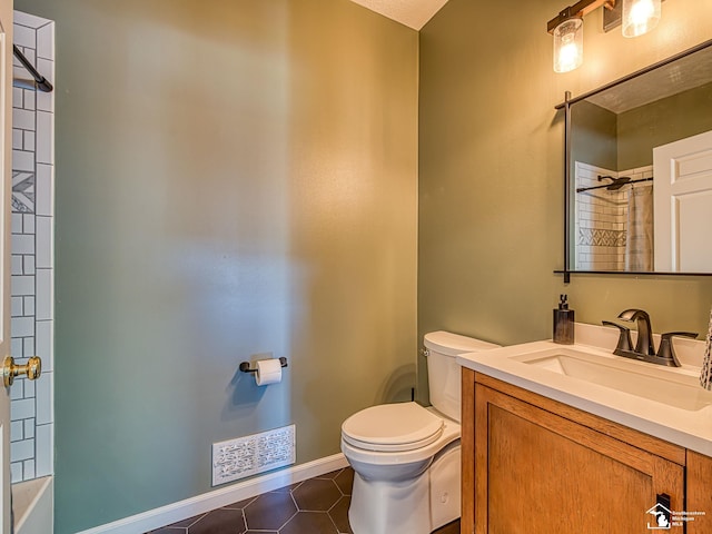 5257 Torrington Dr, Monroe, MI 48161 - full bathroom with vanity and tile patterned floors