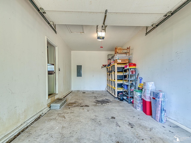 5257 Torrington Dr, Monroe, MI 48161 - garage with electric panel and a garage door opener