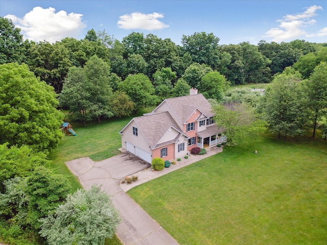 6212 Sagamore Ln, Kalamazoo, MI 49004 - aerial view of property and surrounding area with a forest