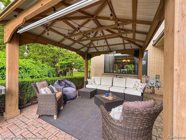 4462 Barchester Dr, Bloomfield Hills, MI 48302 - view of patio with a gazebo and an outdoor hangout area