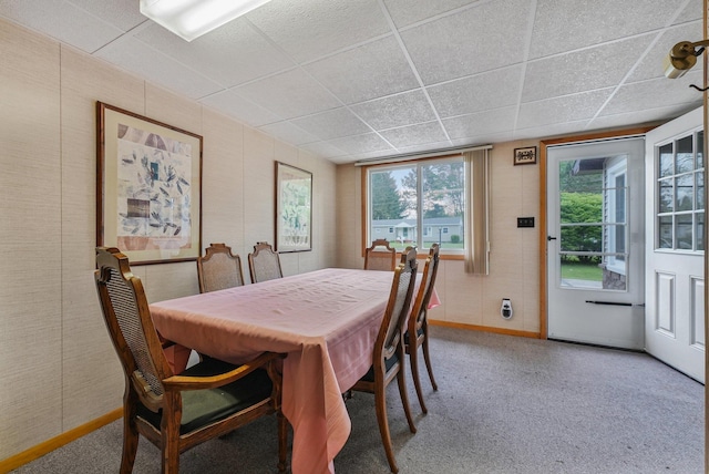 205 Alexander St, Cadillac, MI 49601 - dining area with a paneled ceiling and baseboards