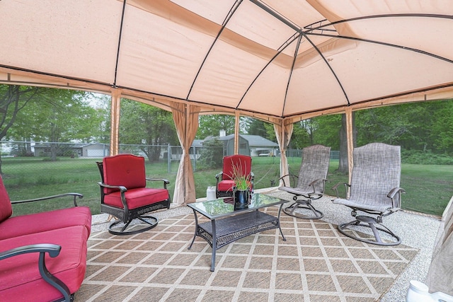 205 Alexander St, Cadillac, MI 49601 - view of patio featuring a gazebo and a shed