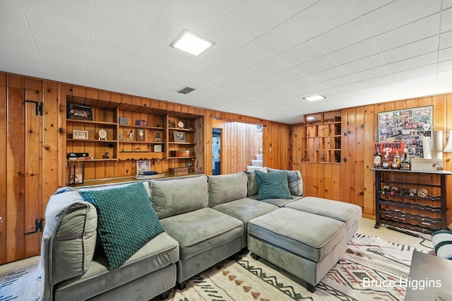 920 Graceland St NE, Grand Rapids, MI 49505 - living area with wood walls and stairs
