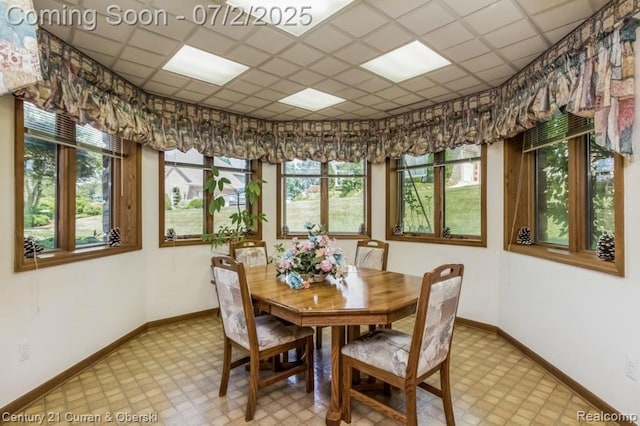 31085 Estate Woods Ct, Farmington Hills, MI 48331 - dining room featuring light floors and a drop ceiling