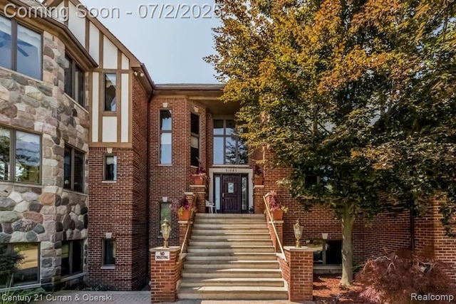 31085 Estate Woods Ct, Farmington Hills, MI 48331 - entrance to property featuring brick siding