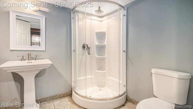 9269 Hubert Ave, Taylor, MI 48101 - full bath with a stall shower and tile patterned floors