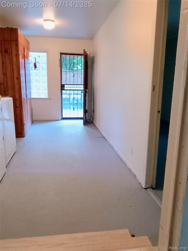 19241 Melrose Ave, Southfield, MI 48075 - unfurnished room with separate washer and dryer and carpet floors