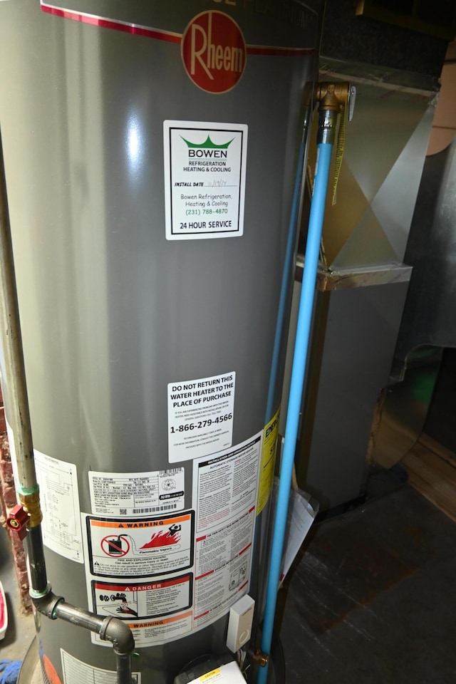 2245 Morton Ave, Muskegon, MI 49441 - utility room with gas water heater