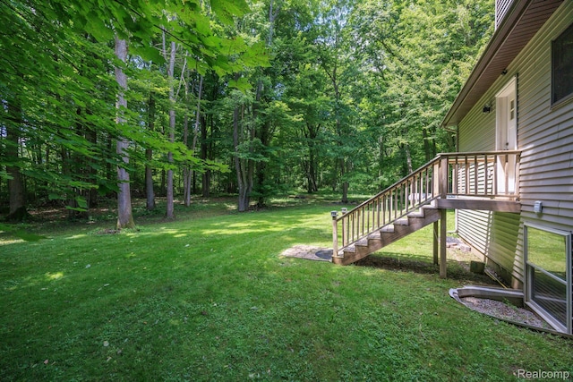 2931 N Lake Pleasant Rd, Attica, MI 48412 - view of grassy yard with a forest view