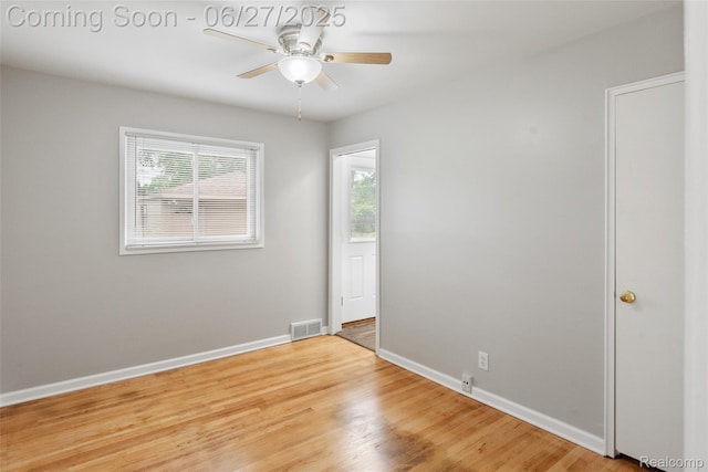 8639 Alper St, Westland, MI 48185 - spare room featuring a ceiling fan and wood finished floors