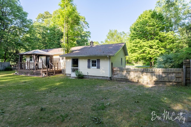 3541 Orshal Rd, Whitehall, MI 49461 - rear view of house featuring a gazebo and a deck