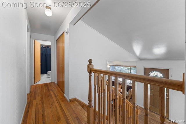 1070 Dreon Dr, Clawson, MI 48017 - corridor with an upstairs landing and wood finished floors