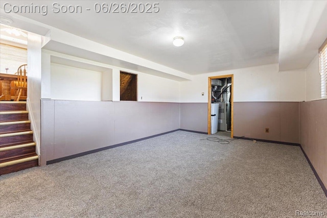 1070 Dreon Dr, Clawson, MI 48017 - finished below grade area with carpet flooring and stairway