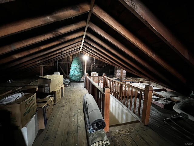 950 College Ave, Adrian, MI 49221 - attic featuring an upstairs landing