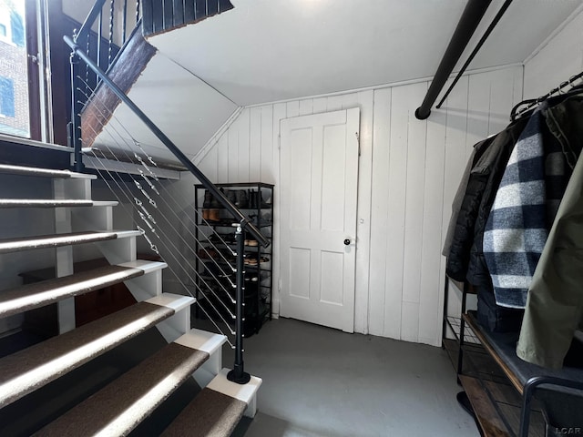 950 College Ave, Adrian, MI 49221 - stairway with concrete flooring