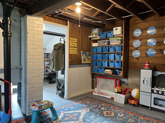 950 College Ave, Adrian, MI 49221 - below grade area with wood walls