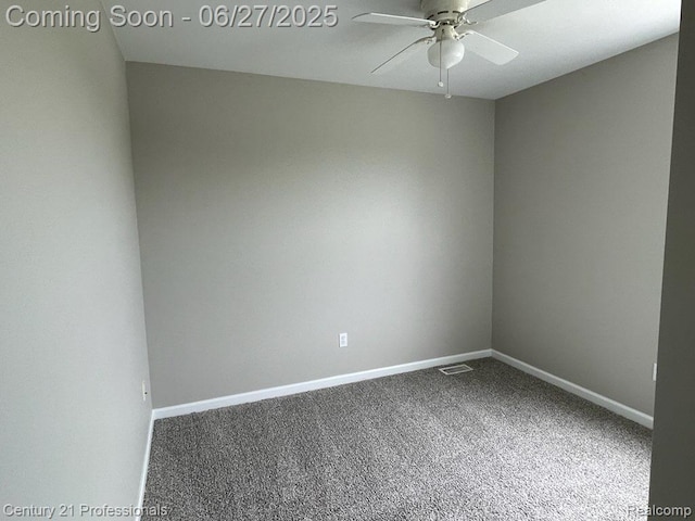 8090 Majestic Blvd, Fowlerville, MI 48836 - spare room with a ceiling fan and carpet