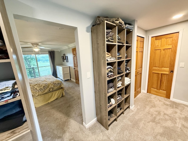 13955 Rattalee Lake Rd, Davisburg, MI 48350 - carpeted bedroom featuring crown molding and baseboards