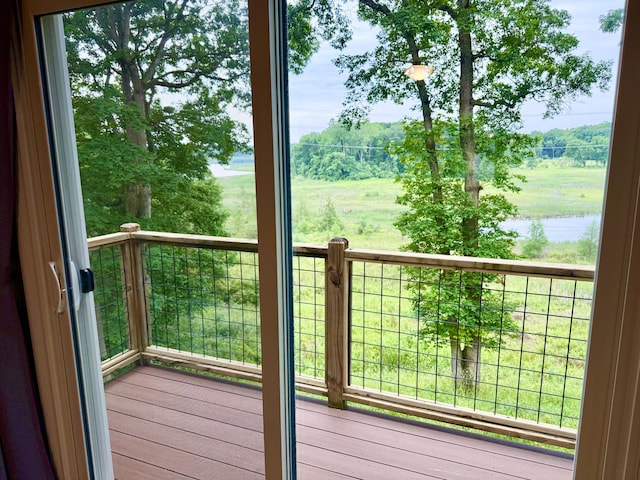 13955 Rattalee Lake Rd, Davisburg, MI 48350 - wooden deck featuring a water view