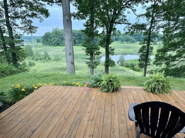 13955 Rattalee Lake Rd, Davisburg, MI 48350 - deck featuring a water view