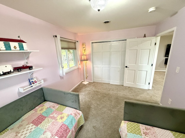 13955 Rattalee Lake Rd, Davisburg, MI 48350 - bedroom with carpet floors and a closet