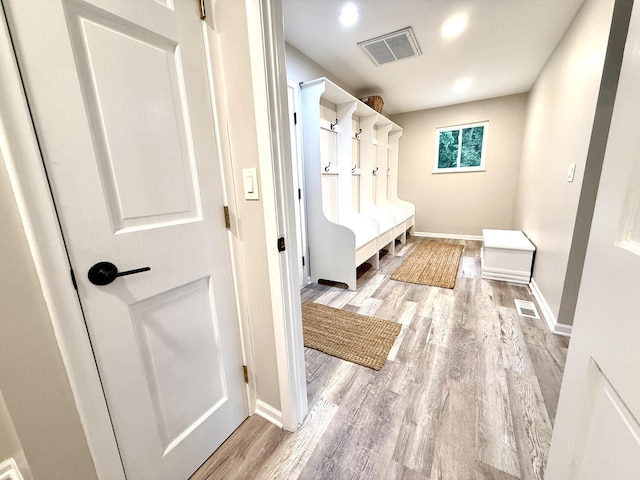 13955 Rattalee Lake Rd, Davisburg, MI 48350 - mudroom with wood finished floors and recessed lighting