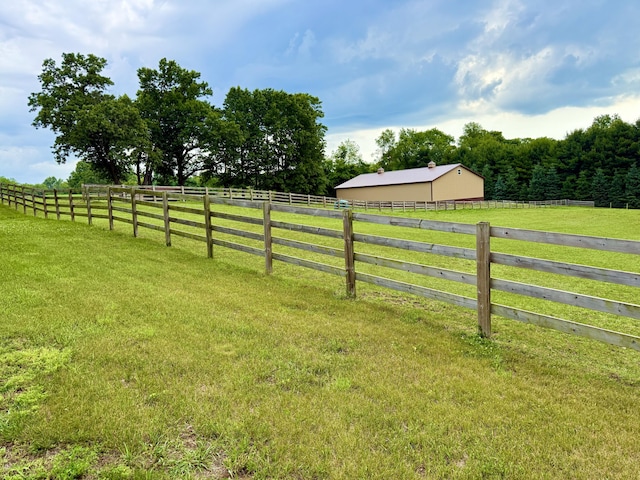 13955 Rattalee Lake Rd, Davisburg, MI 48350 - view of yard featuring a rural view and an outdoor structure