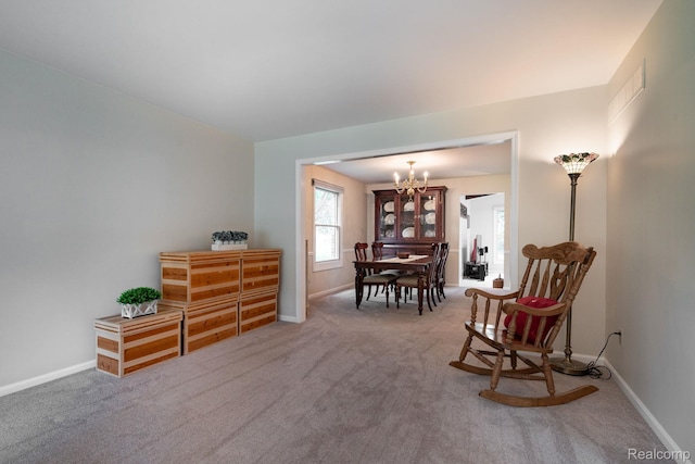 2732 Winter Park Ct, Rochester Hills, MI 48309 - living area with a chandelier and carpet flooring
