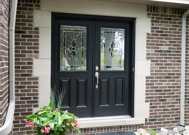 2732 Winter Park Ct, Rochester Hills, MI 48309 - view of exterior entry with french doors and brick siding