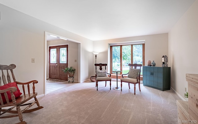 2732 Winter Park Ct, Rochester Hills, MI 48309 - sitting room featuring carpet floors and baseboards