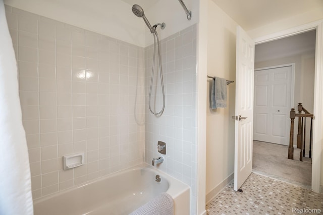 2732 Winter Park Ct, Rochester Hills, MI 48309 - bathroom featuring shower / bath combo with shower curtain and tile patterned floors