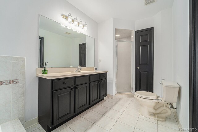 53242 Clarion Dr, Macomb, MI 48042 - full bath with tile patterned floors, a stall shower, and vanity