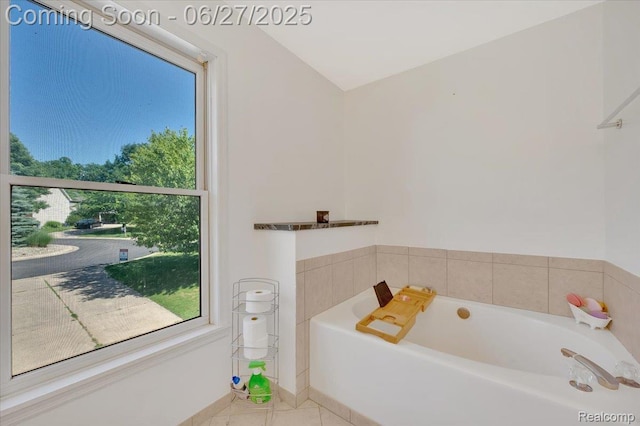 1522 Oregon Ct, Waterford, MI 48327 - full bathroom with a bath, healthy amount of natural light, and tile patterned flooring