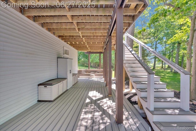 1522 Oregon Ct, Waterford, MI 48327 - deck featuring stairway
