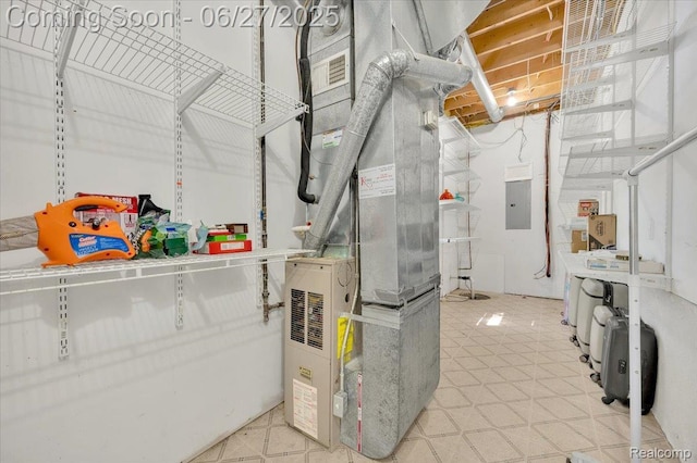 1522 Oregon Ct, Waterford, MI 48327 - utility room with electric panel and heating unit
