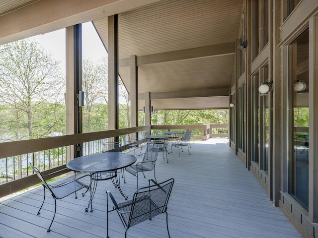 4040 Greenleaf Cir Unit 108, Kalamazoo, MI 49008 - deck featuring outdoor dining space