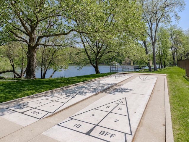 4040 Greenleaf Cir Unit 108, Kalamazoo, MI 49008 - view of community featuring shuffleboard and a water view