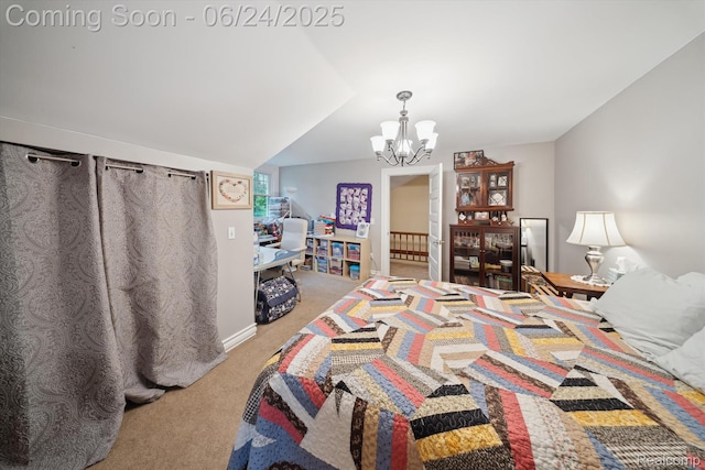 8450 Rosbolt Rd, Willis, MI 48191 - carpeted bedroom with a chandelier