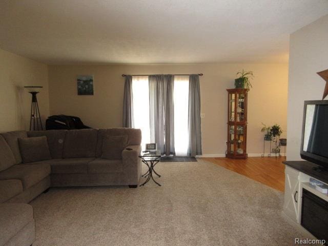 3521 Brandt Ln, Metamora, MI 48455 - living room with carpet and baseboards